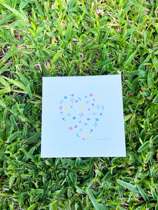 I Love You {plantable gift card}
