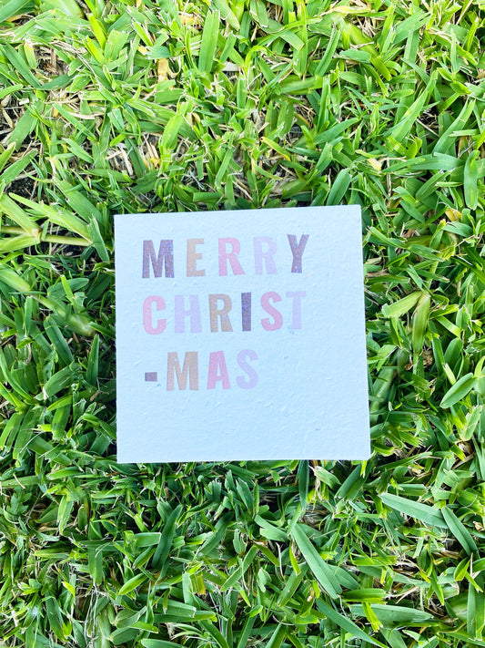 Merry Christmas {plantable gift card}